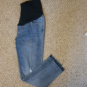 Maternity light wash jeggings